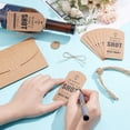 thumbnail image 3 of Regalo para proponer padrinos de boda: 10 tarjetas "Sé mi padrino" con etiquetas para botellas, cordones de yute y cajas de cartón para postales., 3 of 6