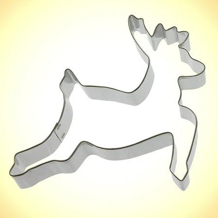 - Reindeer Cookie Cutter 5 in - Foose Cookie Cutters - US Tin Plate Steel