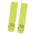 thumbnail image 7 of Dr Seuss The Grinch Who Stole Christmas Adult Fuzzy Holiday Gripper Slipper Socks Crew Socks OSFM, 7 of 7