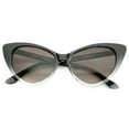thumbnail image 2 of zeroUV Female Women's Retro Oversized High Point Cat Eye Sunglasses 55mm (Black-Fade / Smoke Gradient) - 55mm, 2 of 5