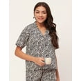 thumbnail image 3 of Moomaya Sleepwear, Shirt & Shorts Night Suit Set, Printed Cotton Pjs Lounge Set, 3 of 9