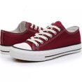 thumbnail image 4 of Sneaker Urban, unisex, casual, de lona, color burdeos y blanco, 4 of 6