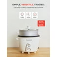thumbnail image 2 of CUCKOO One Touch Rice Cooker 12-Cup Cooked, Small Rice Cooker & Warmer with Steamer Tray, Versatile Grain Cooker, Soup Maker, Auto Keep Warm, 6-Cup Uncooked, White (CR-0601C), 2 of 5