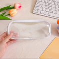 thumbnail image 3 of Clear Pencil Bag, Clear Exam Pencil Case, Waterproof PVC Zippered Comestic Storage Pouch, Travel Luggage Pouch Make up Cosmetic Bag (White), 3 of 5