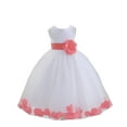 thumbnail image 2 of Ekidsbridal Wedding Pageant Rose Petals White Tulle Flower Girl Dress Toddler Special Occasion 302T M, 2 of 3