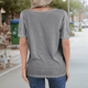 thumbnail image 3 of Tops de Corta con Cuello en V Gris 4XL, 3 of 4