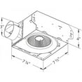 thumbnail image 3 of Delta Breez Slim Ventilation Exhaust Bathroom Fan 70 CFM with Dual Speed, White, 3 of 6