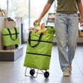 thumbnail image 6 of Foldable Wheeled Shopping Bag with Detachable Wheels – Portable Collapsible Grocery Tote for Grocery Shopping, Laundry and Travel, 6 of 8