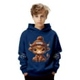 thumbnail image 2 of MAIHAN Teen Girl Hoodies Boys Highland Cow Sweatshirt Hoodie Cute Casual Fall Winter Sweatshirts Cowgirl Long Sleeve Pullover Tops(Navy,3-4 Years), 2 of 6