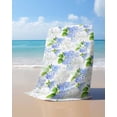 thumbnail image 4 of Summer Hydrangeas Beach Towels Oversized Super Absorbent, White Blue Flowers Pastoral Leaves Lightweight Bath Towel Quick Dry Sets For Bathroom/Pool/Rv Camping/Beach Play/Gym Room/Picnic 23"x47", 4 of 8