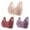 Pink 2, variant on 3 Pack Daisy Bras for Women Front Snaps Closure Wireless Cotton Bra Full Coverage Sports Bras Soft Comfy Sleep Bra