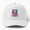White, variant on Flamerica Flamingo Baseball Hat, Fourth of July Bird Wordplay Graphic Design, Classic Cap