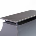 thumbnail image 3 of Deko Living 80 Inch Rectangular Outdoor Steel Wood Burning Fireplace with Log Storage, Poker and Side Tables, 3 of 9
