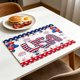 thumbnail image 4 of Americans Independence Day Themed Decorative Placemats Festive Table Mats Coffee Table Dining Table Decor Heat-Resistants Tablecloths Party Decorations, 4 of 6