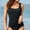 Black, variant on BONIXOOM Women Conservative Print Strappy Back Set Two Piece Swimsuits Swimdress