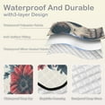thumbnail image 2 of Flowers in Skeleton Face Beach Blanket Outdoor Picnic Blanket 78"x 78" Waterproof Foldable for Beach Camping Travel Hiking Grass Lawn Park, 2 of 5