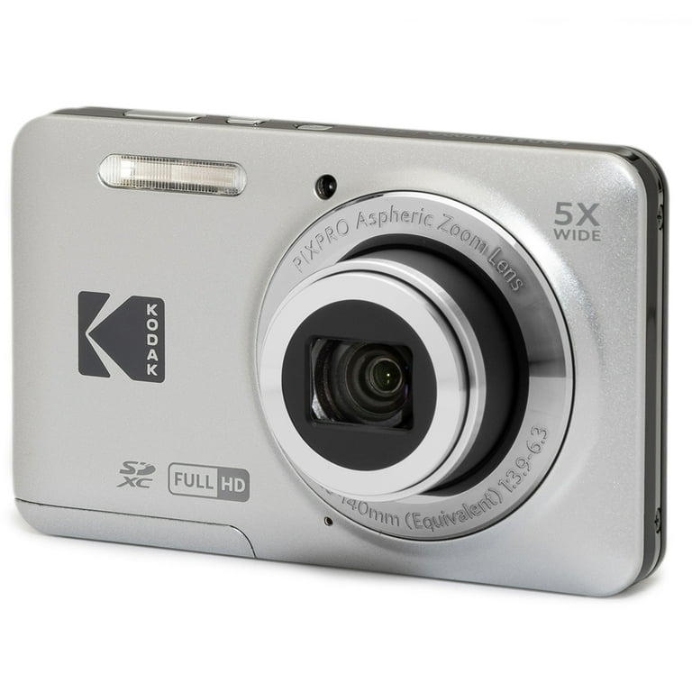 Kodak, PIXPRO FZ55 Digital Camera, Silver with 16MP & 5x Zoom