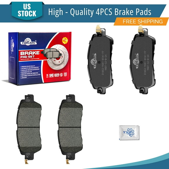 YXPCARS 4PCS Brake Pads (D1852), Front Ceramic Pads for 2017-2020 Toyota Yaris iA 2016 Scion iA