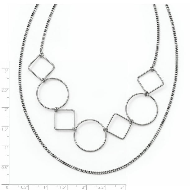 Double strand sterling silver necklace best sale