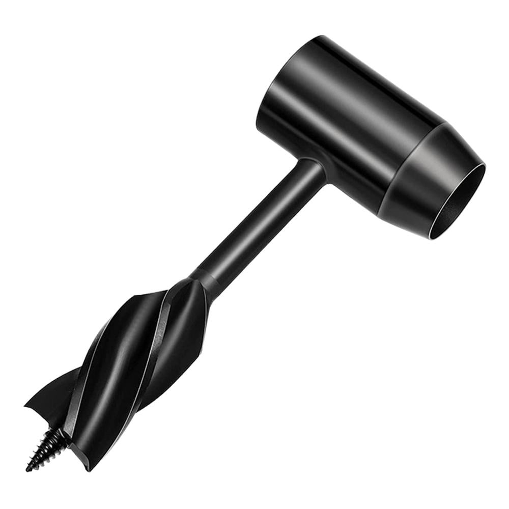 Outdoor Wood Peg and Hole Maker Durable Manual Auger with Packbag Multi-function Drill Bit Black 2022 New Outdoor Survival Punch Tool Suitable for Outdoor Activities Camping Survival Tools