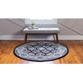 thumbnail image 4 of Rugs.com Rabia Collection Rug – 10' Round Navy Blue Low Rug Perfect For Kitchens, Dining Rooms, 4 of 9