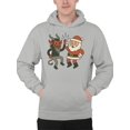 thumbnail image 2 of Santa and Krampus Unite Men's Hoodie, 2 of 3