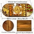thumbnail image 2 of 1PC Extra Large 26" X 13" Magnetic Acacia Wood Charcuterie Board with Handles, Perfect for Housewarming, Christmas, And Halloween Gifts., 2 of 5