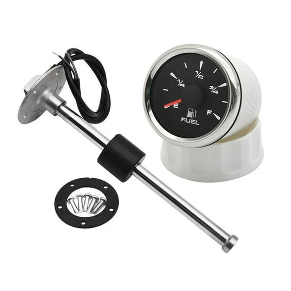 AD 52mm Fuel Level Gauge   Fuel Level Sensor 240-33 Ohm With 7 LED Backlight For Car Boat Motorcycle Indicator E-F Range 12-24V