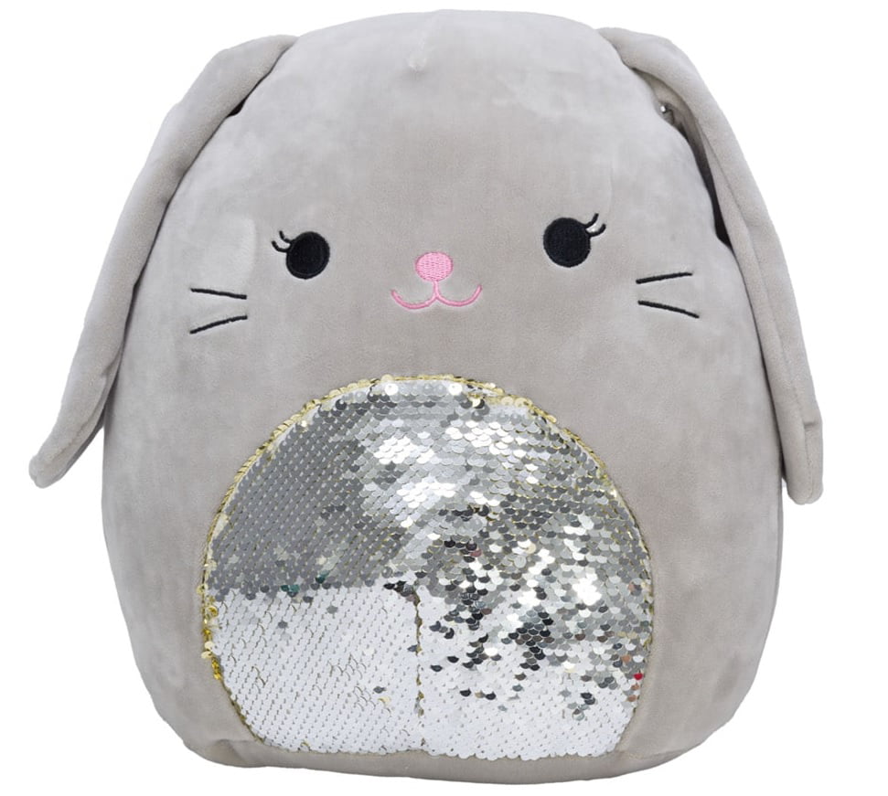 Squishmallow 8" Blake 2021 Easter Grey Bunny Fur on The Tummy & Ears 