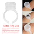thumbnail image 2 of ZOUSSIQI Eyebrow Ink Ring Cup, 500pcs Disposable Plastic Eyebrow Nail Art Finger Rings Pigments Holder Container Cup Medium Size (500pcs) CA919-37684, 2 of 8
