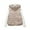 Khaki, variant on Puffer Vest for Women Cropped Hooded Sleeveless Zip Up Quilted Jacket Slim Fit Winter Warm Casual Outdoor Gilet With Pockets