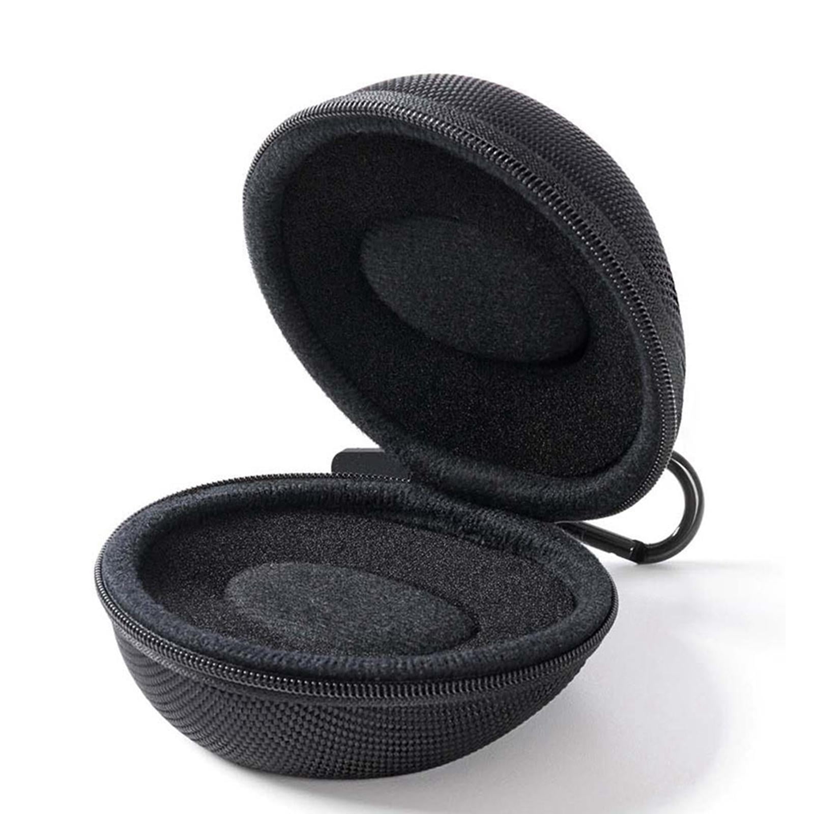 Travel Watch Case | Single Zipper for Storage | Cushioned Round Portable Watch Case | Fits Wristwatches And Watches (Black)