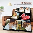 thumbnail image 3 of Custom Blanket with Photo Text, Mothers Day Birthday Gifts for Mom, Personalized Flannel Throw Blanket, Customized Blanket for Mom Gifts from Daughter Son - 7 Size (6 Photo-5) Blankets, 3 of 5