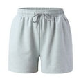 thumbnail image 6 of JIKNTTR Womens Jean Shorts Running Shorts Workout Elastic Waist Athletic Yoga Pants Sports Pants Womens Sweat Shorts, 6 of 9