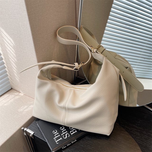 Bolso de mano para mujer, bolso de mano que combina con todo, bolsos cruzados, bolso informal Hobo (blanco)