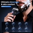 thumbnail image 2 of delpattern Electric Foil Shavers for Men Electric Razor with 4D Flex Floating Heads,Rechargeable Beard Trimmer with LED Display,Cordless Face Shaver for Travel,IPX6 Waterproof Wet Dry Face Razor, 2 of 7