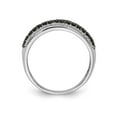 thumbnail image 2 of Solid 14k White Gold White and Black Diamond Band Ring Size 5.5 (.866 cttw.), 2 of 6