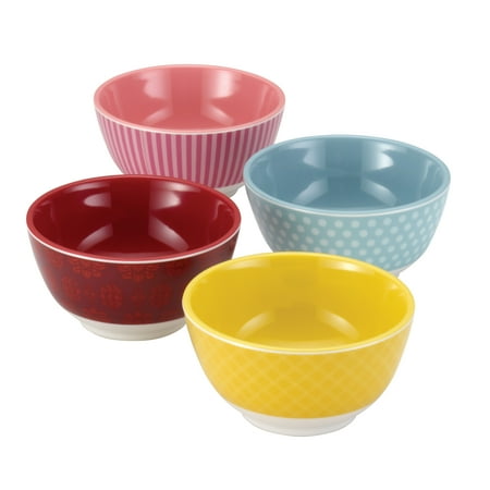 Cake Boss Countertop Accessories 4-Piece Melamine Prep Bowl Set, â Basicâ Pattern, Print