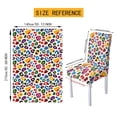 thumbnail image 6 of TSOVTHRID Colorful Leopard Print 7 Pcs Tablecloth Chair Covers Set, Rectangle Table Cloth Washable Chair Seat Protector with Elastic Bottom for Kitchen Banquet Party Decor, 6 of 6