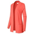 thumbnail image 3 of Made by Olivia Women's Open Front Long Sleeve Classic Knit Cardigan, 3 of 7