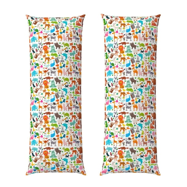Balery Animals Funda Protectora para Almohada Corporal de Algodón Hipoalergénico con Cierre(55 x 21 pulgadas), Almohadas No Incluidas