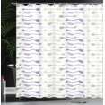 thumbnail image 3 of Ambesonne Boho Shower Curtain, Retro Arrow Pattern Bohemian, 69"Wx75"L, Violet and Laurel Green, 3 of 4