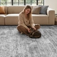 thumbnail image 6 of MICGEEK 9x12 Washable Area Rugs for Living Room, Modern Abstract Printed Rug, Vacuum-Friendly, Non Slip Indoor Rug for Bedroom Dining Room Home Decor Carpet,Gray, 6 of 9