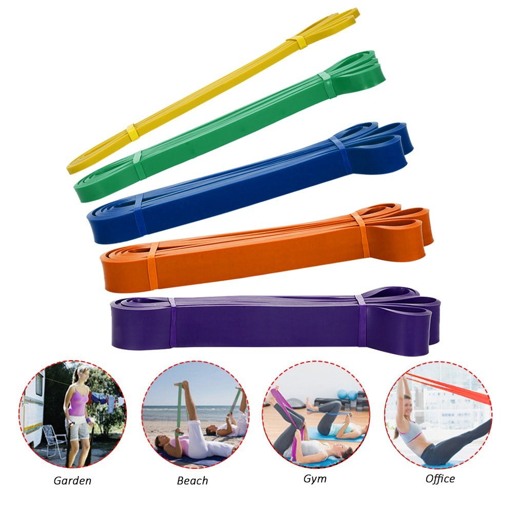 5 Piece Exercise Set with Handles Door Anchor and Carabiners