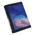 thumbnail image 2 of FUIALDOLG Starry Cloud Trifold Pouch, Stretch Polyester Boys Wallet for Outdoor Sports, Portable Thin Children's Card Wallet for School, 2 of 7