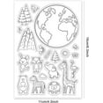 thumbnail image 2 of 1sheet Decorative Clear Stamps Earth Animal Plastic Stamps Earth Day Silicone Stamp Film Frame Transparent Seal Stamps, 2 of 9