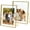 gold, variant on Gold 8x10 Floating Frames Set of 2, Double Glass Desktop Picture Frames, Holds Multiple Photo Sizes, Photo Frame with Metal Stand