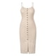 thumbnail image 3 of Vestido informal sin mangas Nikou Vestido de verano midi acanalado con botones para mujer, 3 of 8