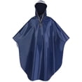 thumbnail image 1 of Hombres Mujeres Ciclismo Bicicleta Bicicleta Impermeable Impermeable Capa Poncho Con capucha A prueba de viento Capa de lluvia Mobility Scooter Cover (Azul marino), 1 of 5
