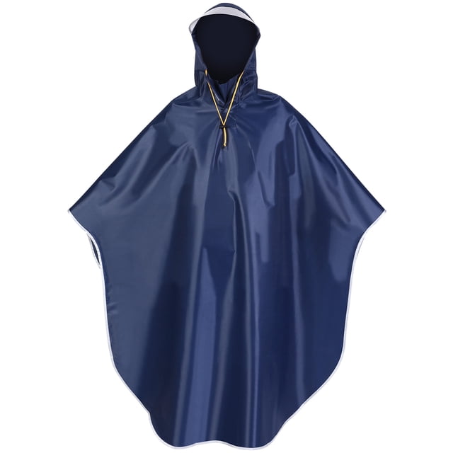 Hombres Mujeres Ciclismo Bicicleta Bicicleta Impermeable Impermeable Capa Poncho Con capucha A prueba de viento Capa de lluvia Mobility Scooter Cover (Azul marino)